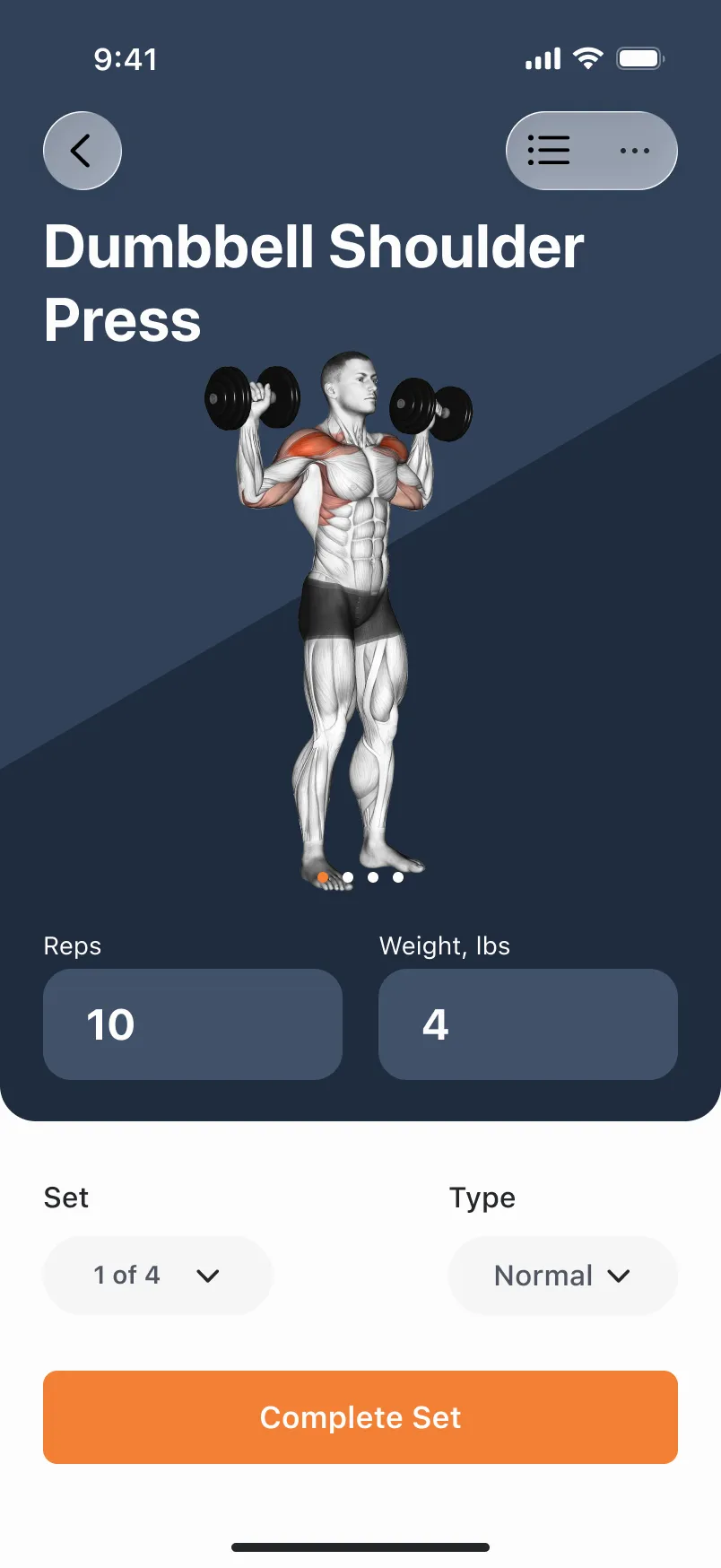 SensAI workout tracker showing guided set-by-set exercise tracking mid-workout